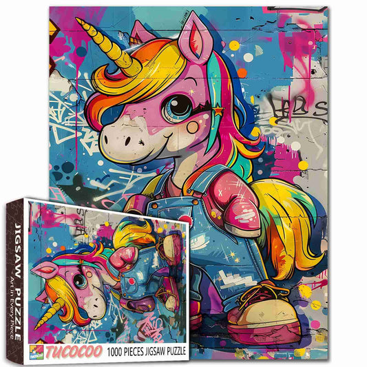 Colorful Unicorn Graffiti Jigsaw Puzzle