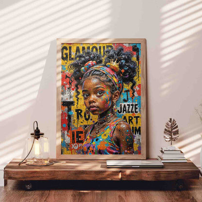 Colorful Urban Queen Portrait Jigsaw Puzzle