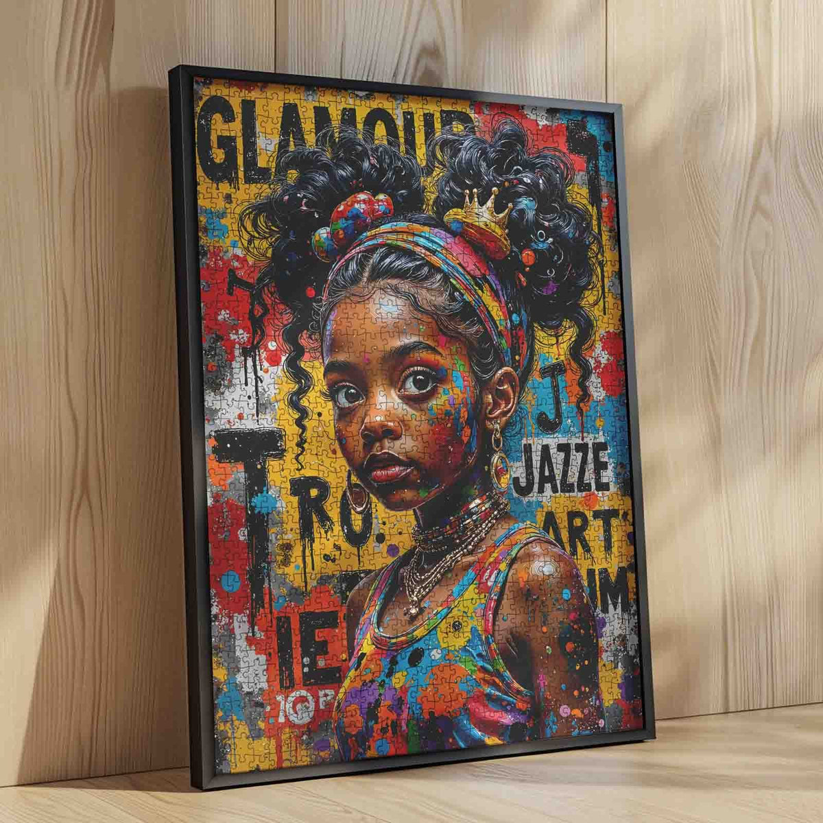 Colorful Urban Queen Portrait Jigsaw Puzzle