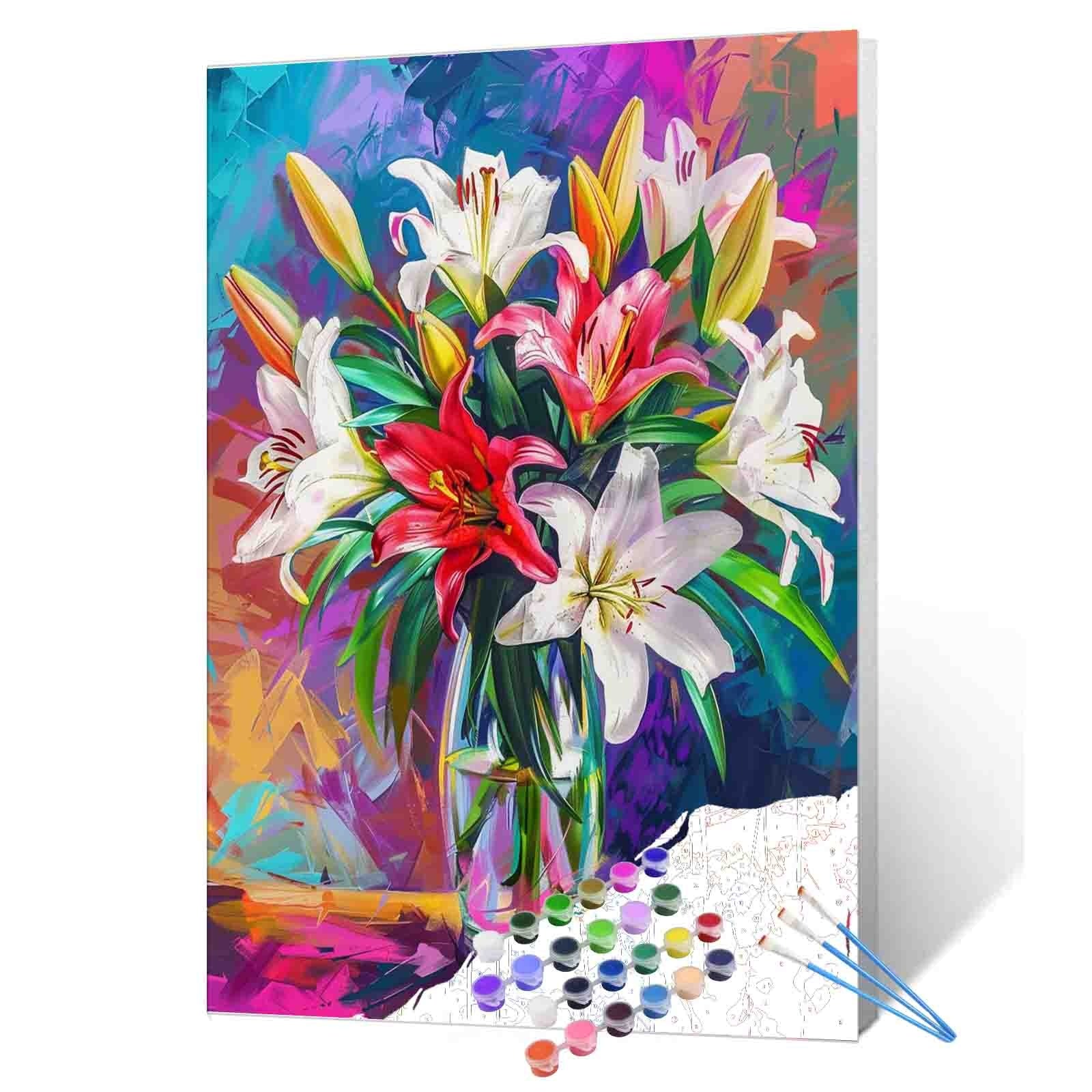 Colorful Lily Bouquet Paint by Numbers