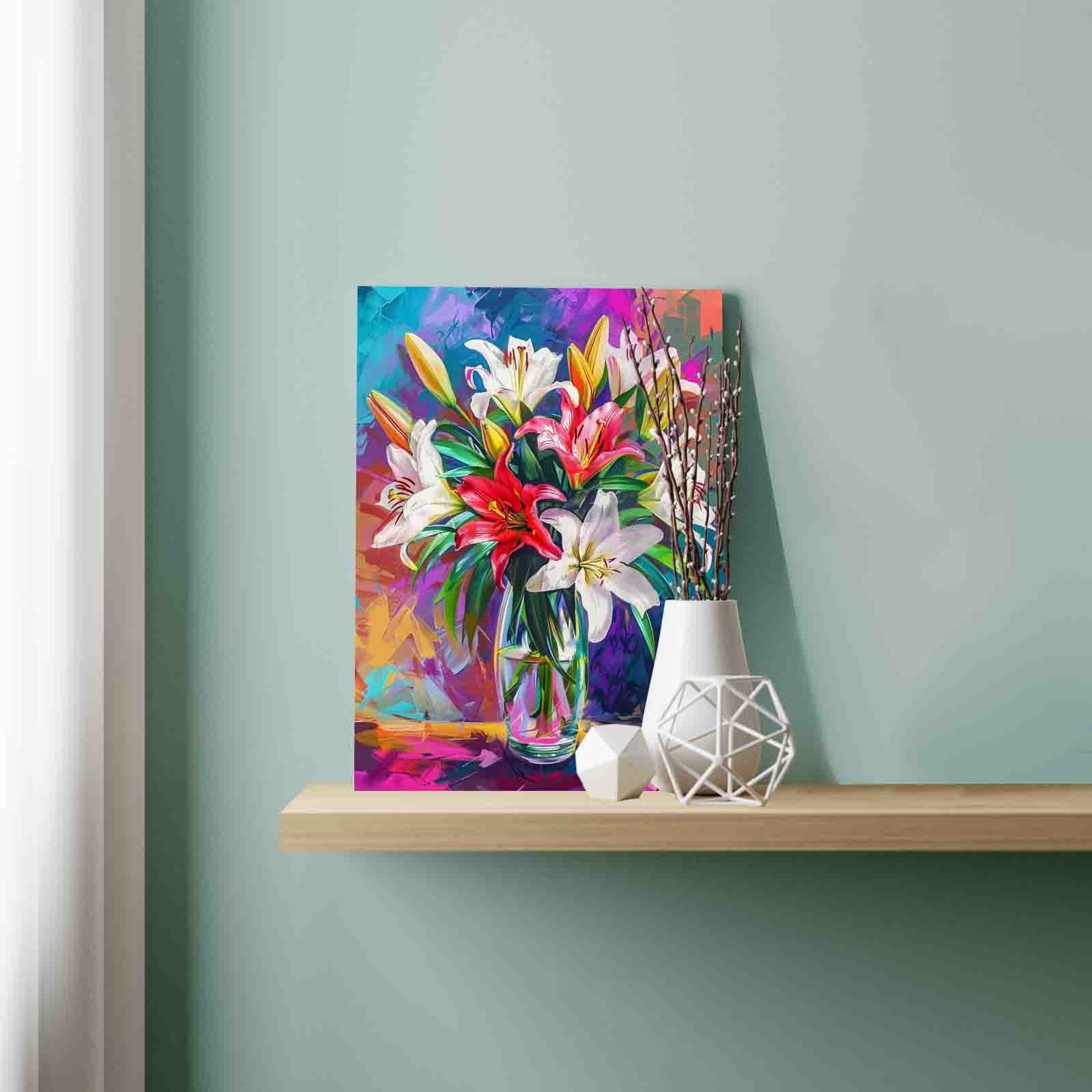 Colorful Lily Bouquet Paint by Numbers