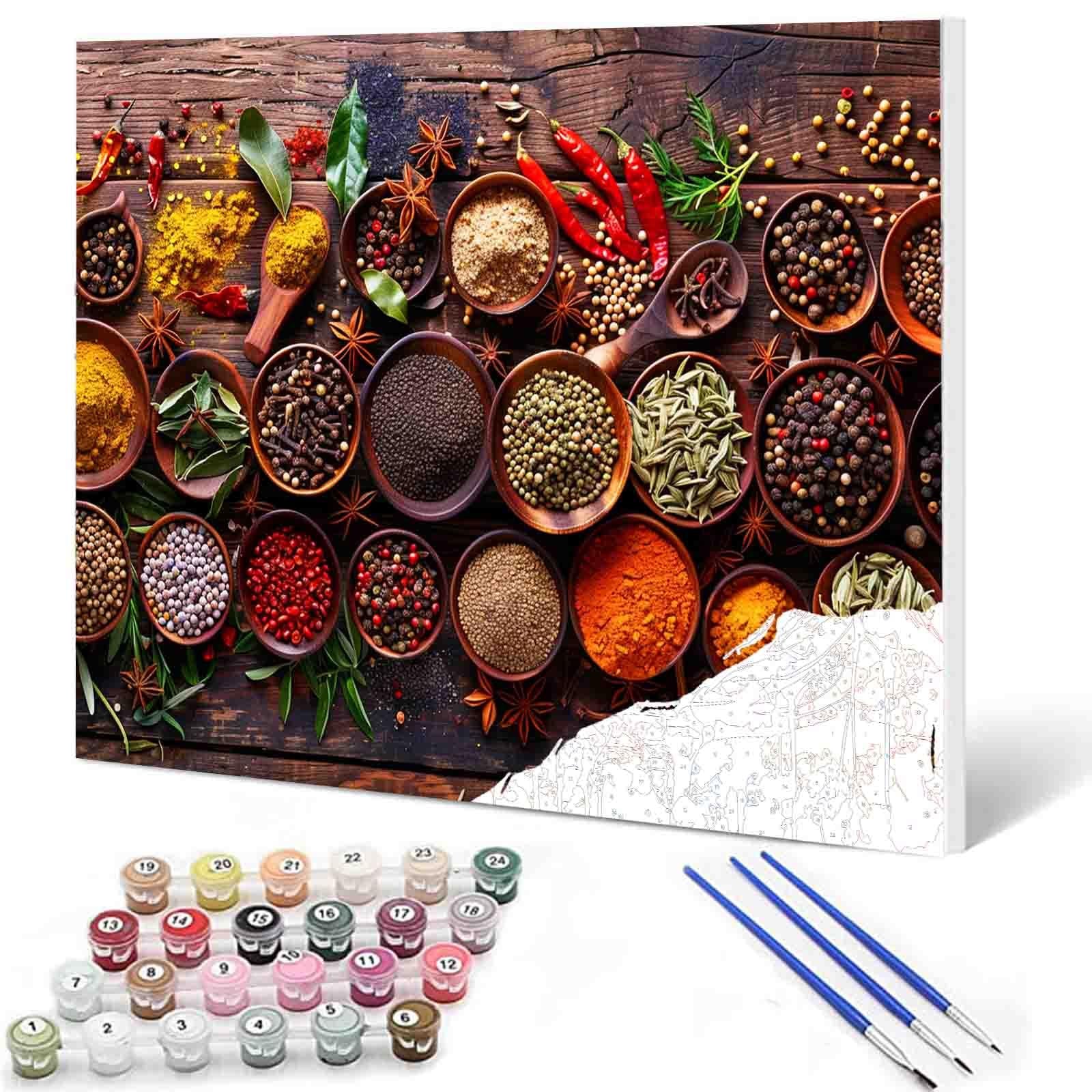 Colorful Spice Mix paint by numbers