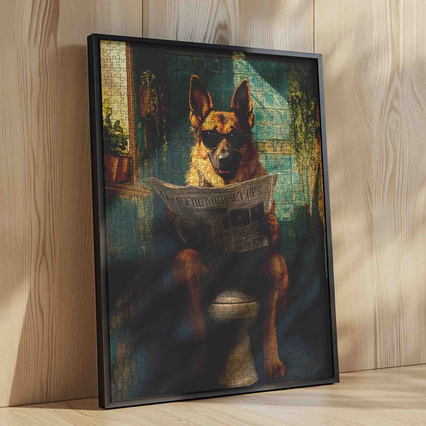 Cool Dog Reading Newspaper Jigsaw Puzzle