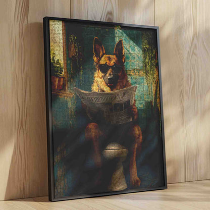 Cool Dog Reading Newspaper Jigsaw Puzzle
