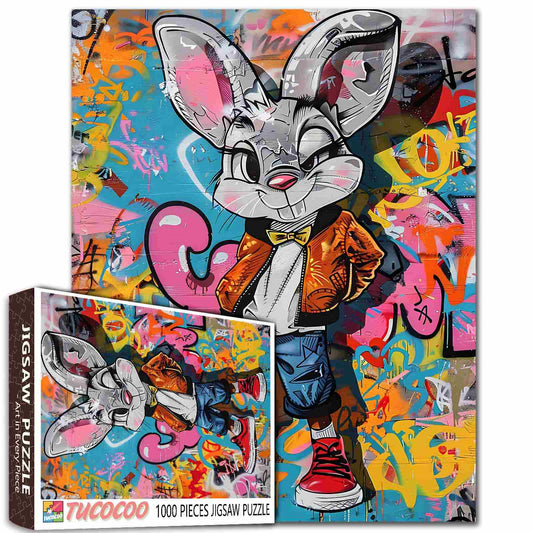Cool Graffiti Bunny Jigsaw Puzzle