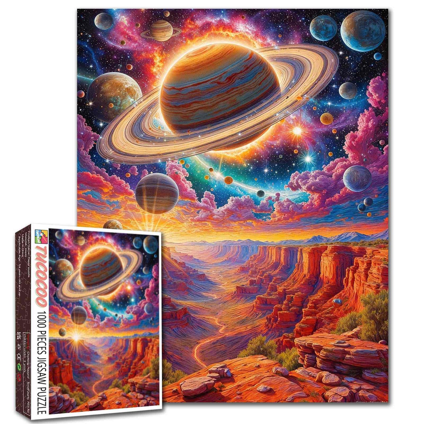 Cosmic Saturn Canyon Jigsaw Puzzle