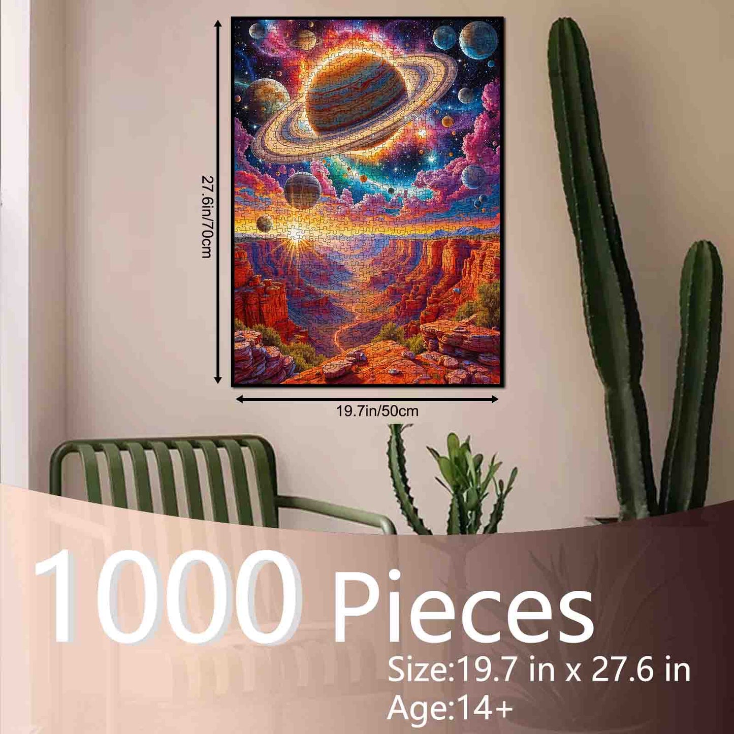 Cosmic Saturn Canyon Jigsaw Puzzle