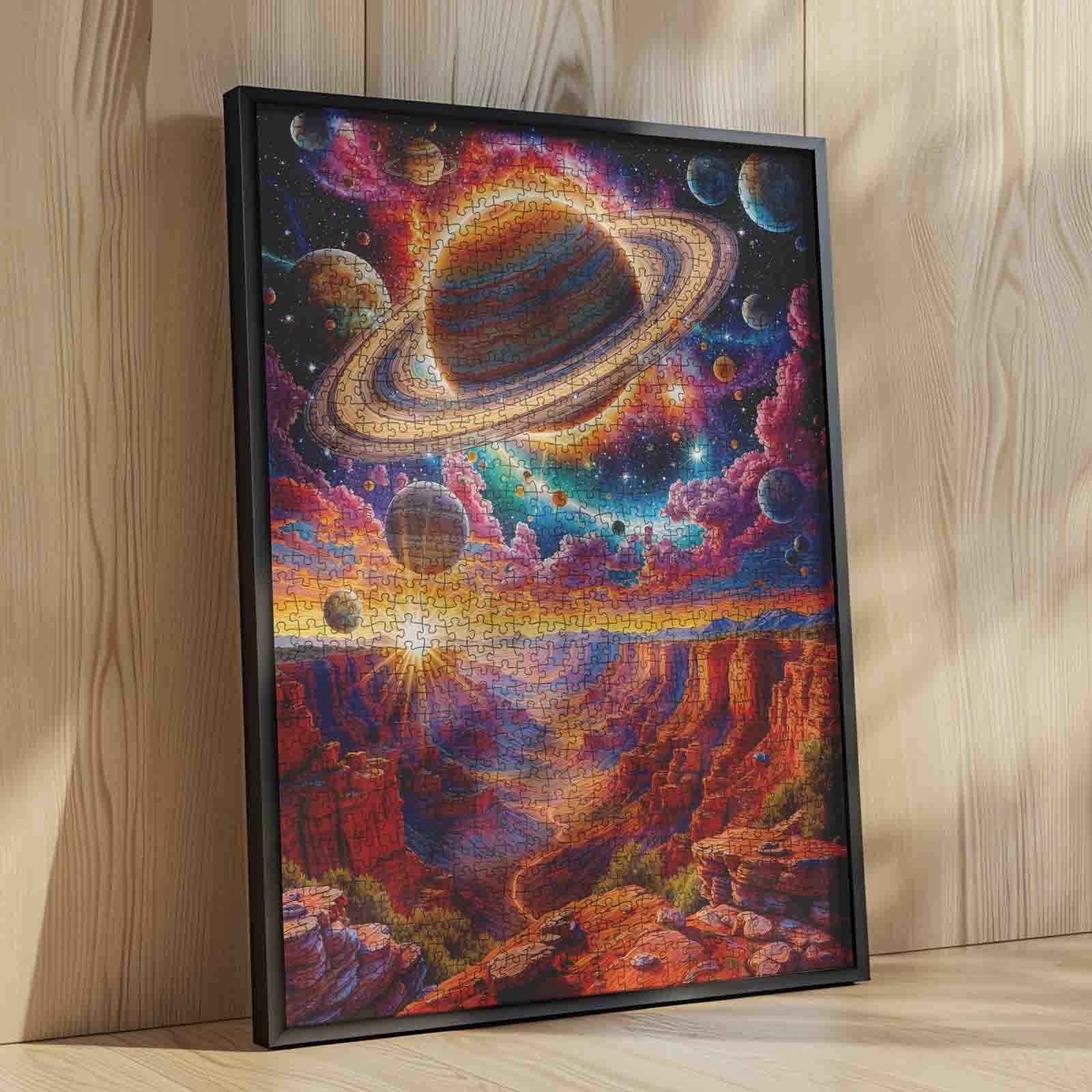 Cosmic Saturn Canyon Jigsaw Puzzle
