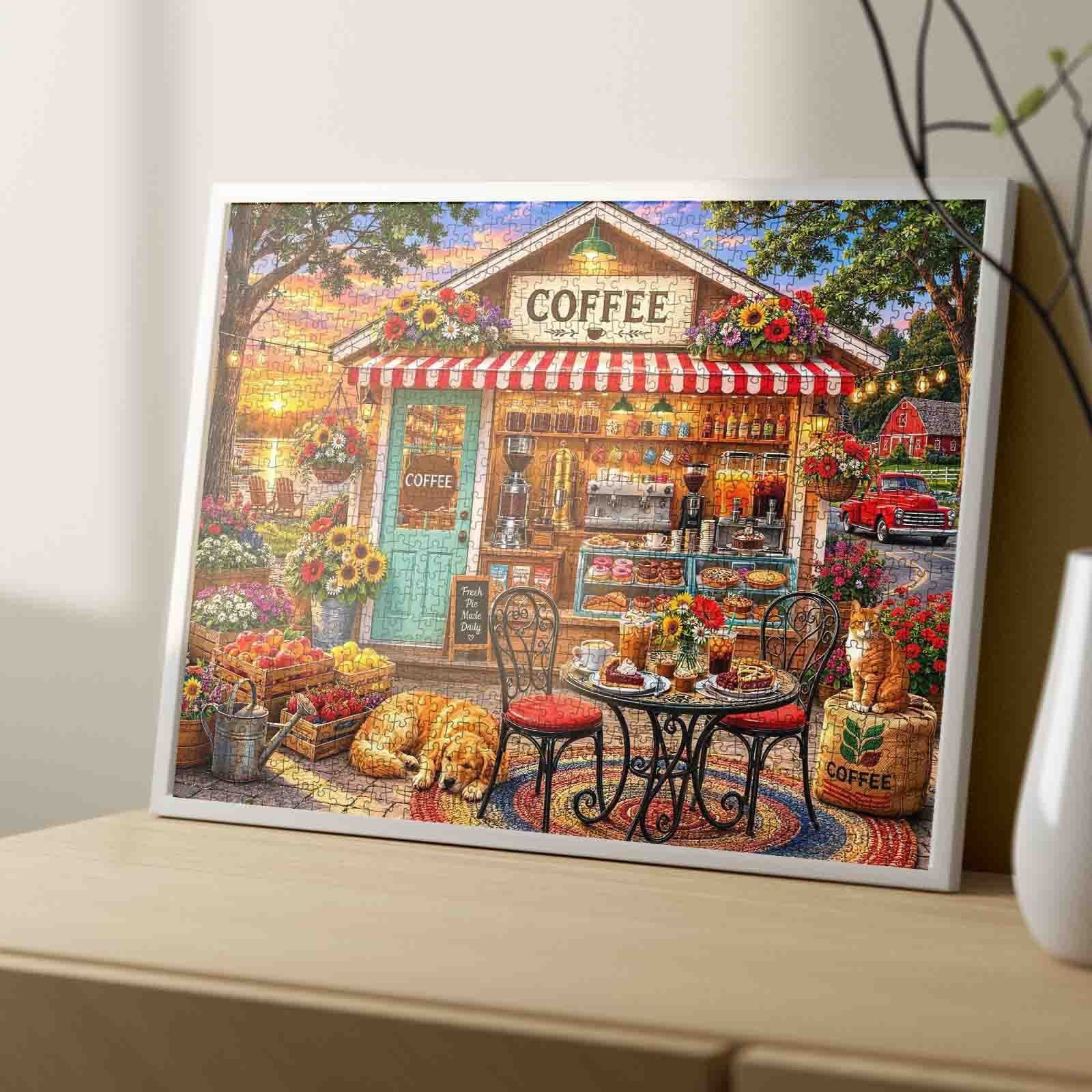 Country Coffee Cottage Jigsaw Puzzle