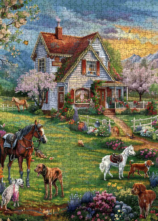 Country House with Animals Jigsaw Puzzle