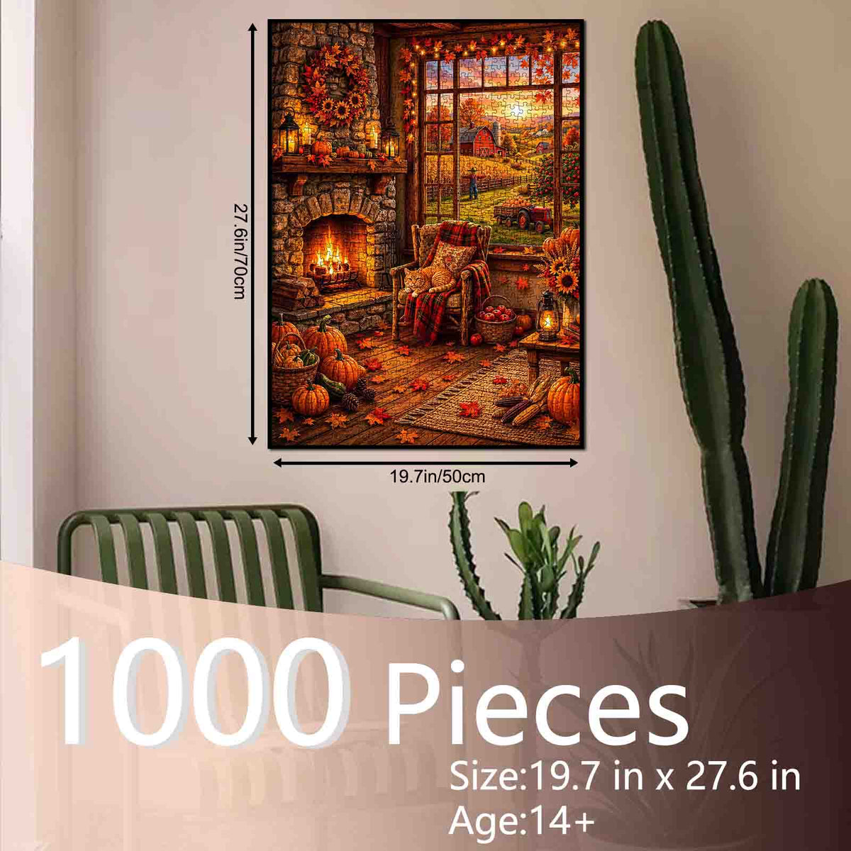 Cozy Autumn Farmhouse Retreat Jigsaw Puzzle