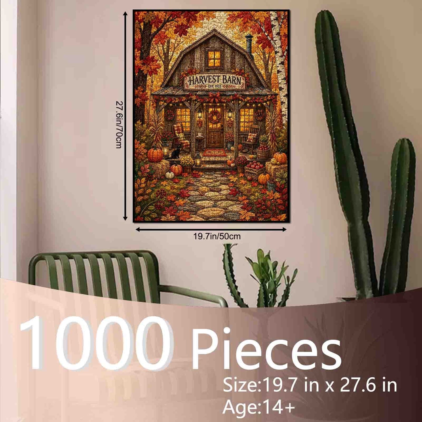 Cozy Autumn Harvest Barn Jigsaw Puzzle