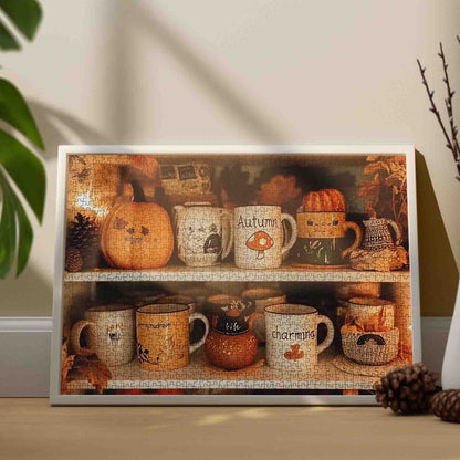 Cozy Autumn Mugs Collection Jigsaw Puzzle