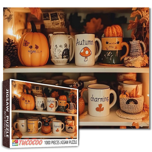 Cozy Autumn Mugs Collection Jigsaw Puzzle