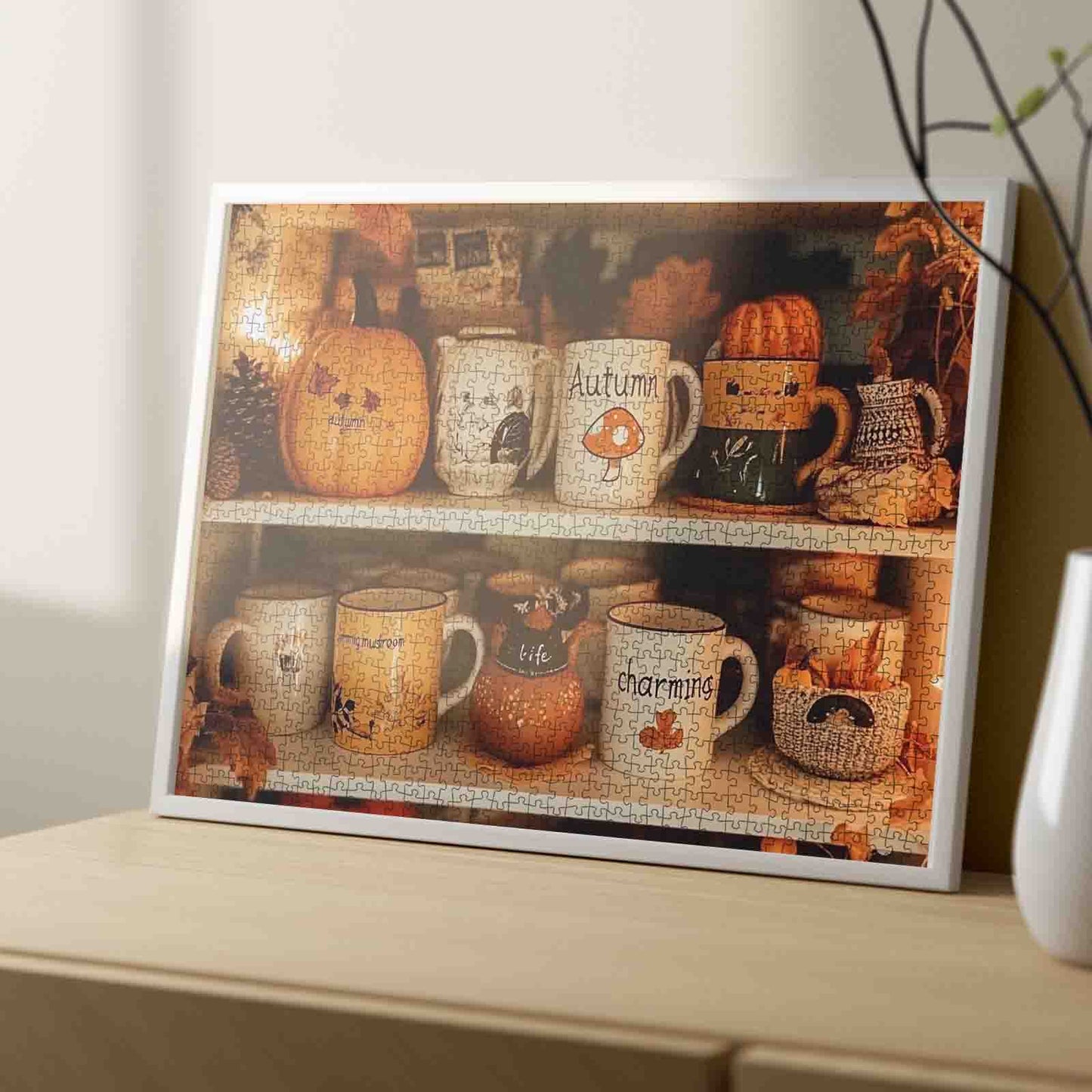 Cozy Autumn Mugs Collection Jigsaw Puzzle