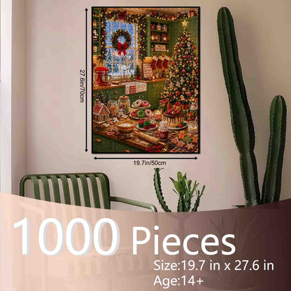 Cozy Christmas Baking Kitchen Jigsaw Puzzle