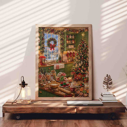 Cozy Christmas Baking Kitchen Jigsaw Puzzle