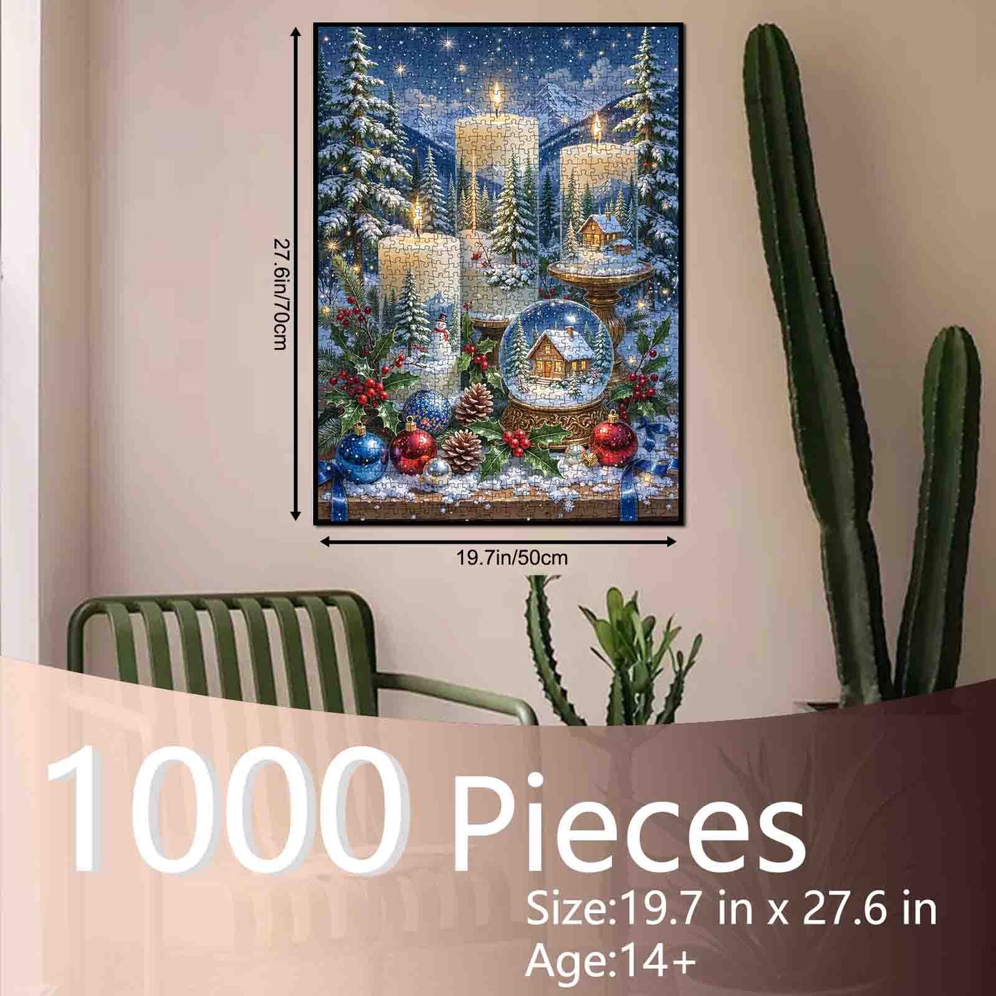 Cozy Christmas Candle Forest Jigsaw Puzzle
