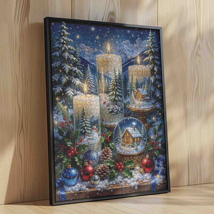 Cozy Christmas Candle Forest Jigsaw Puzzle