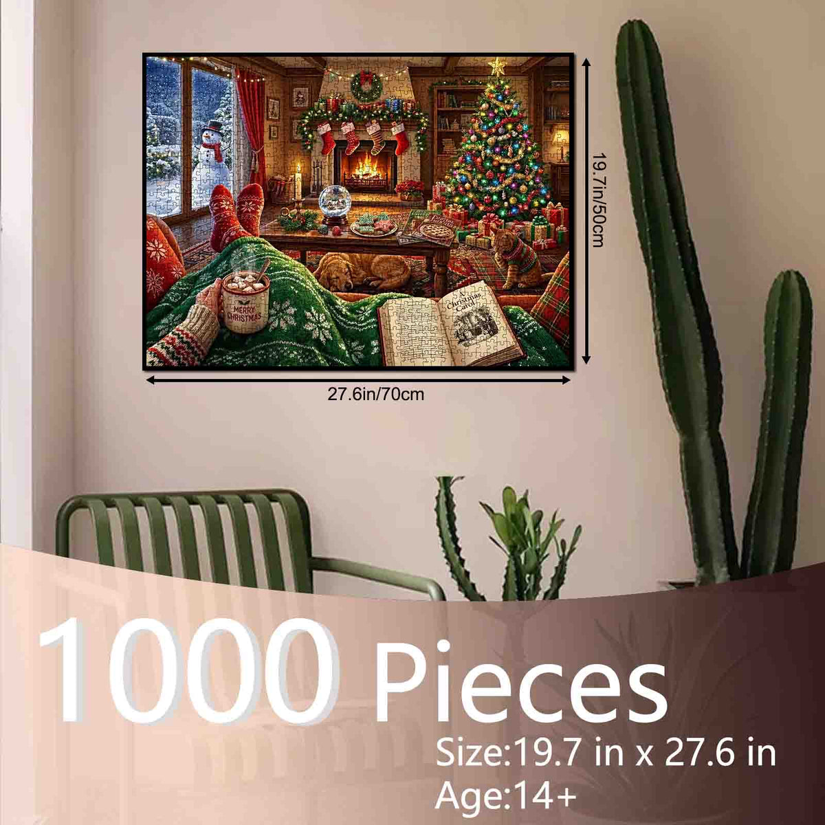 Cozy Christmas Fireplace Retreat Jigsaw Puzzle