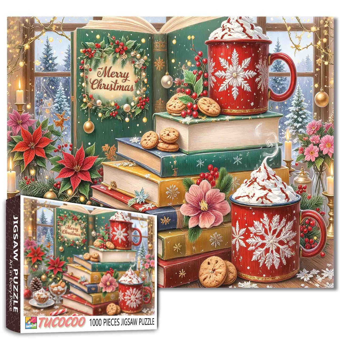 Cozy Christmas Reading Corner Jigsaw Puzzle