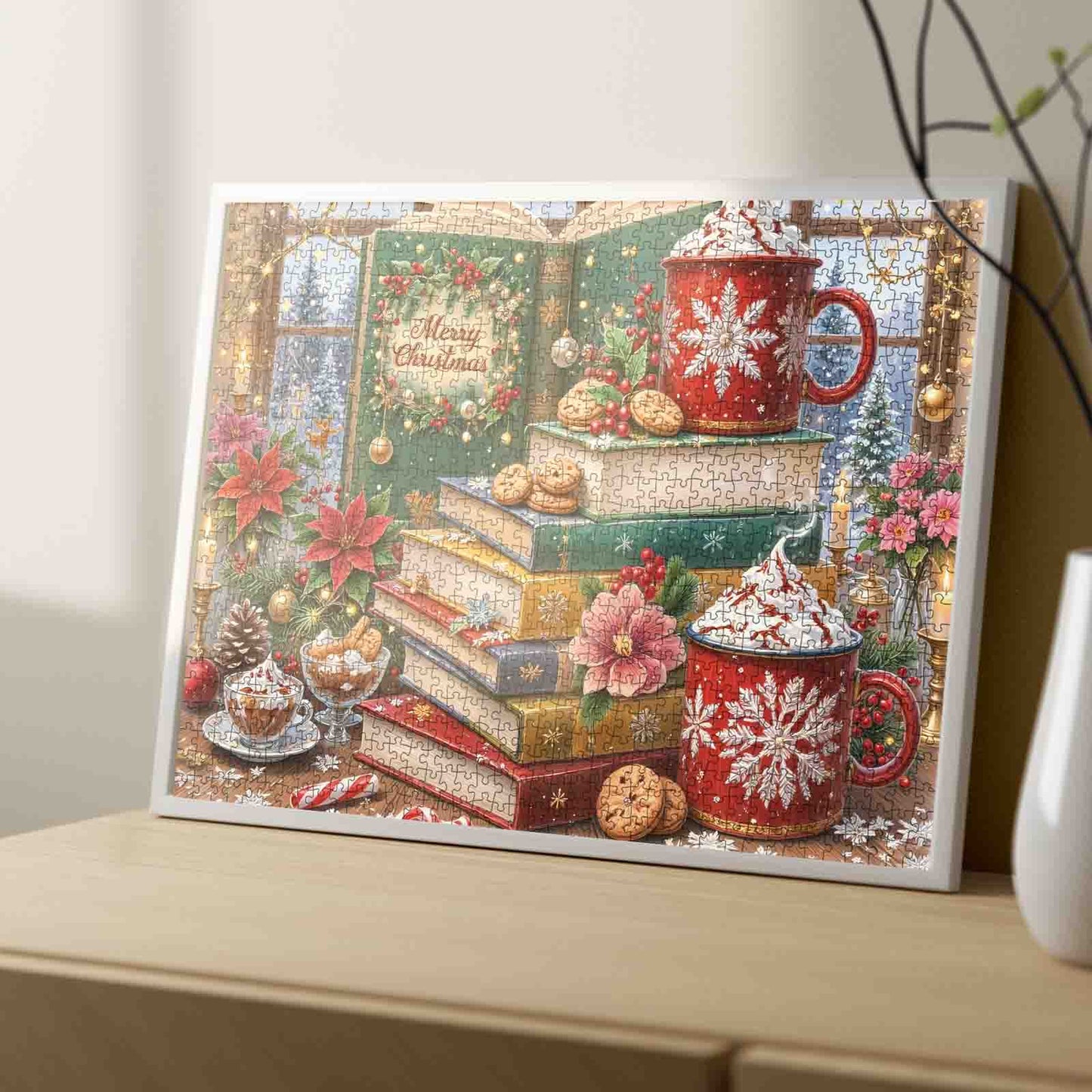 Cozy Christmas Reading Corner Jigsaw Puzzle