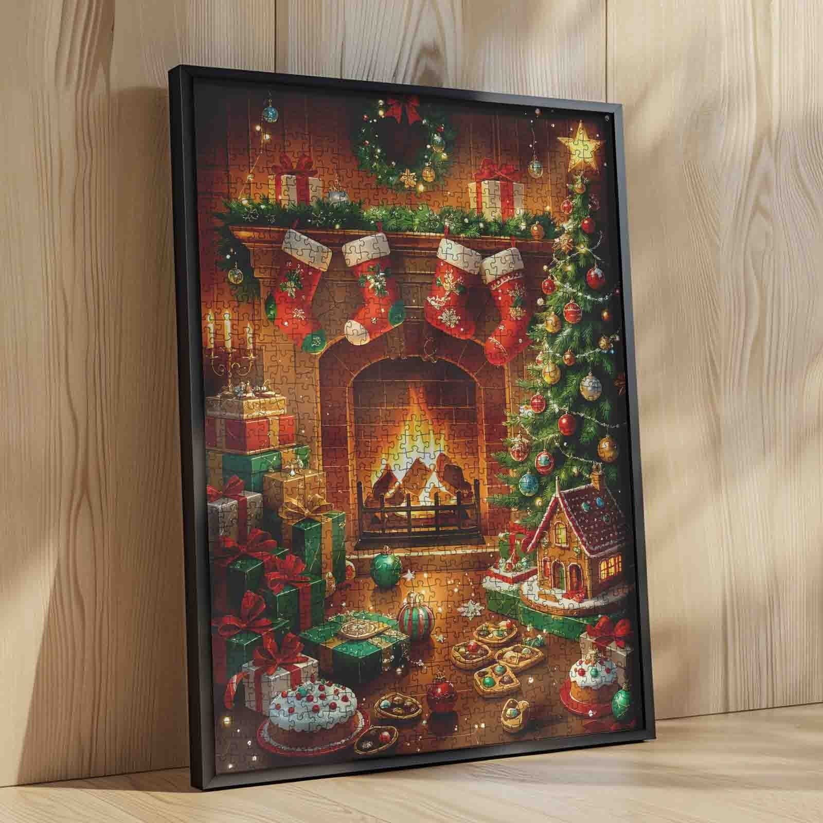Cozy Fireplace Christmas Eve Jigsaw Puzzle