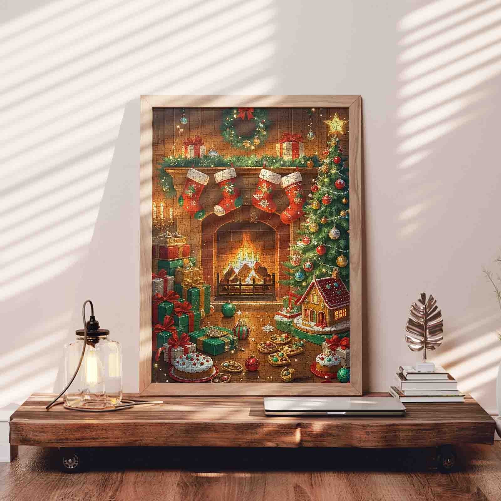 Cozy Fireplace Christmas Eve Jigsaw Puzzle