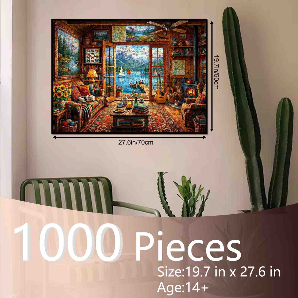 Cozy Lakeside Cabin Retreat Jigsaw Puzzle
