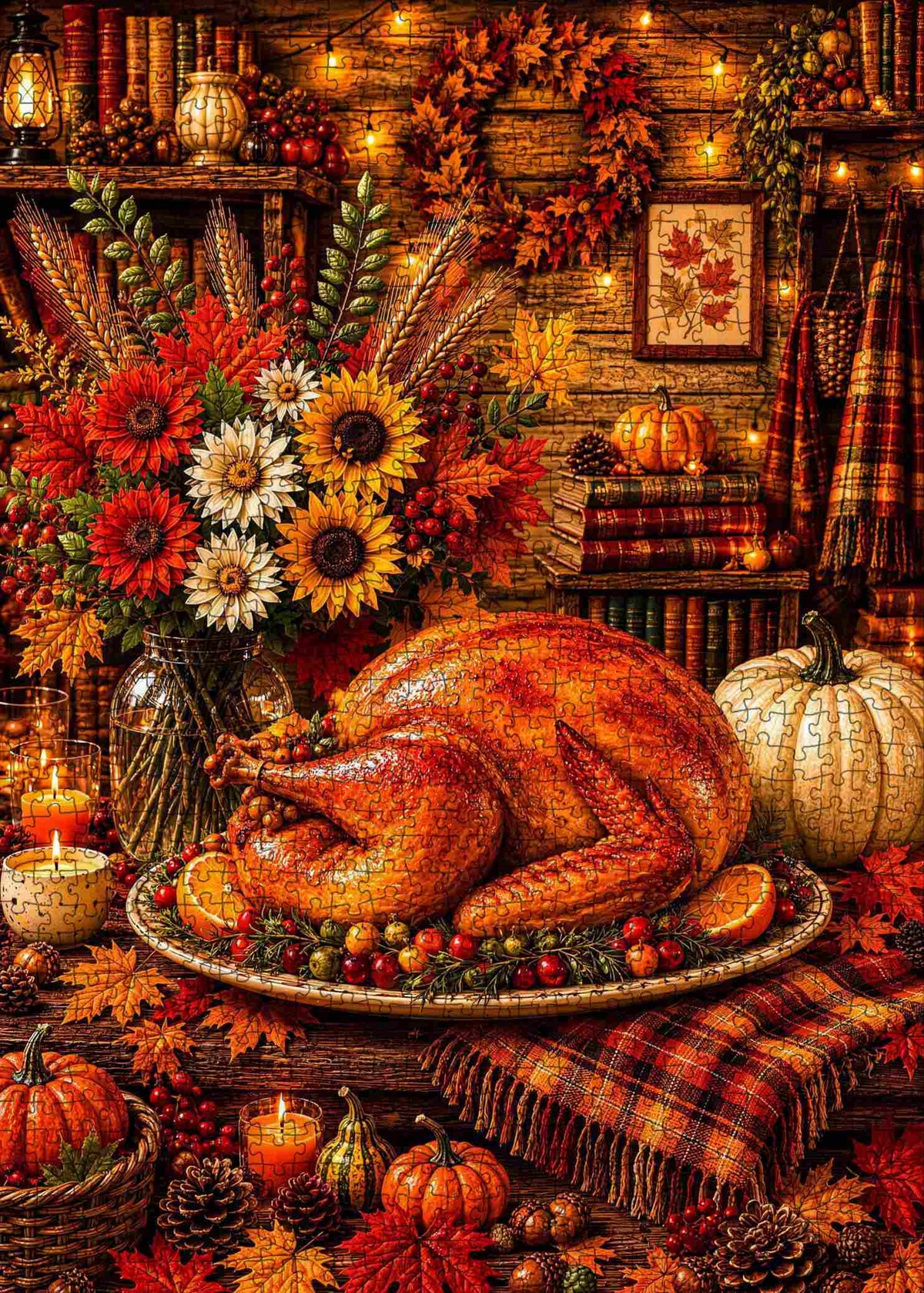Cozy Thanksgiving Feast Jigsaw Puzzle