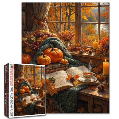 Cozy Autumn Reading Nook Jigsaw Puzzle