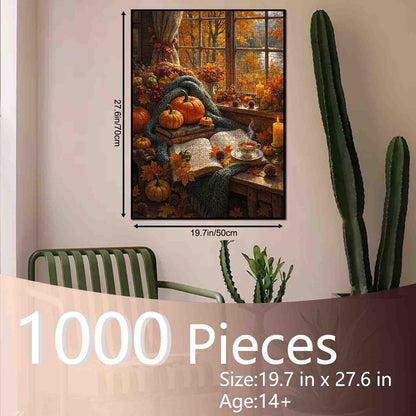 Cozy Autumn Reading Nook Jigsaw Puzzle