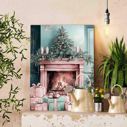 Cozy Fireplace Christmas Paint by Numbers