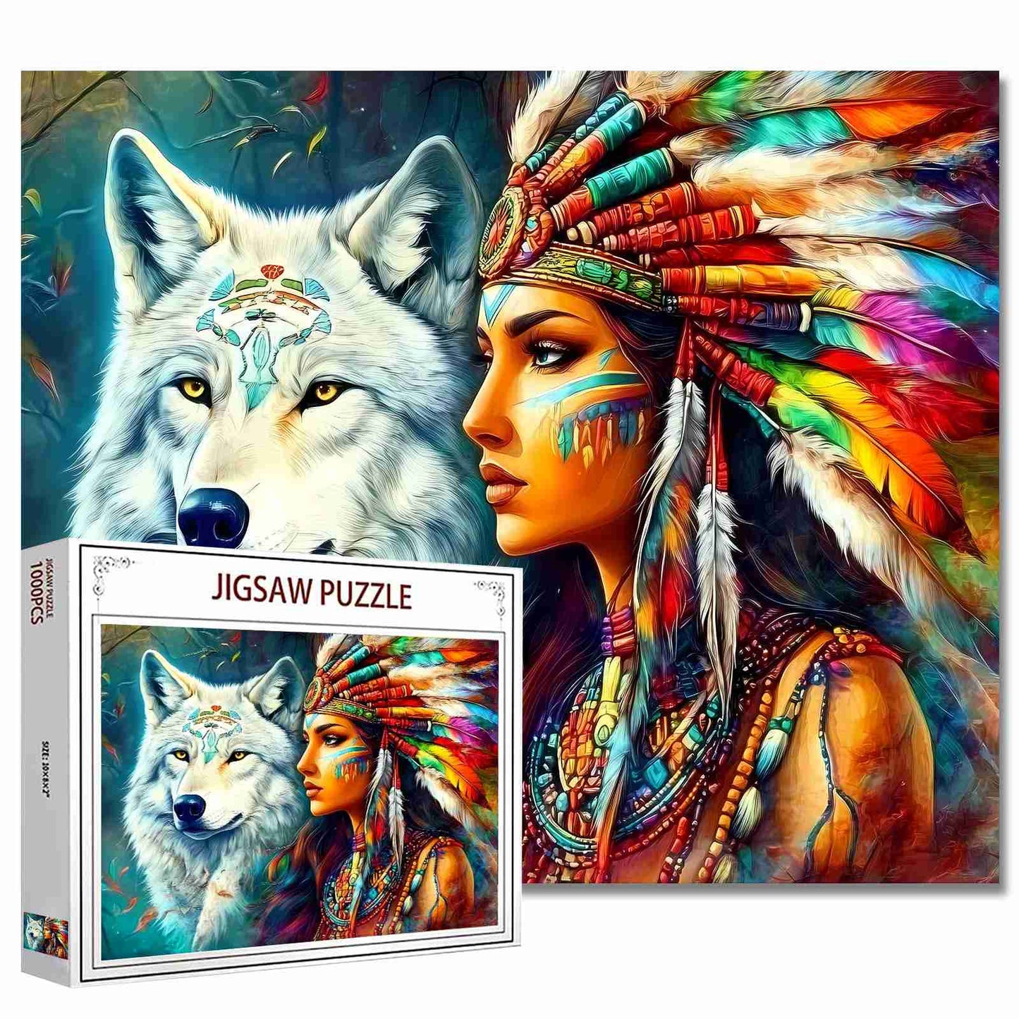 Native Spirit and Wolf Jigsaw Puzzles