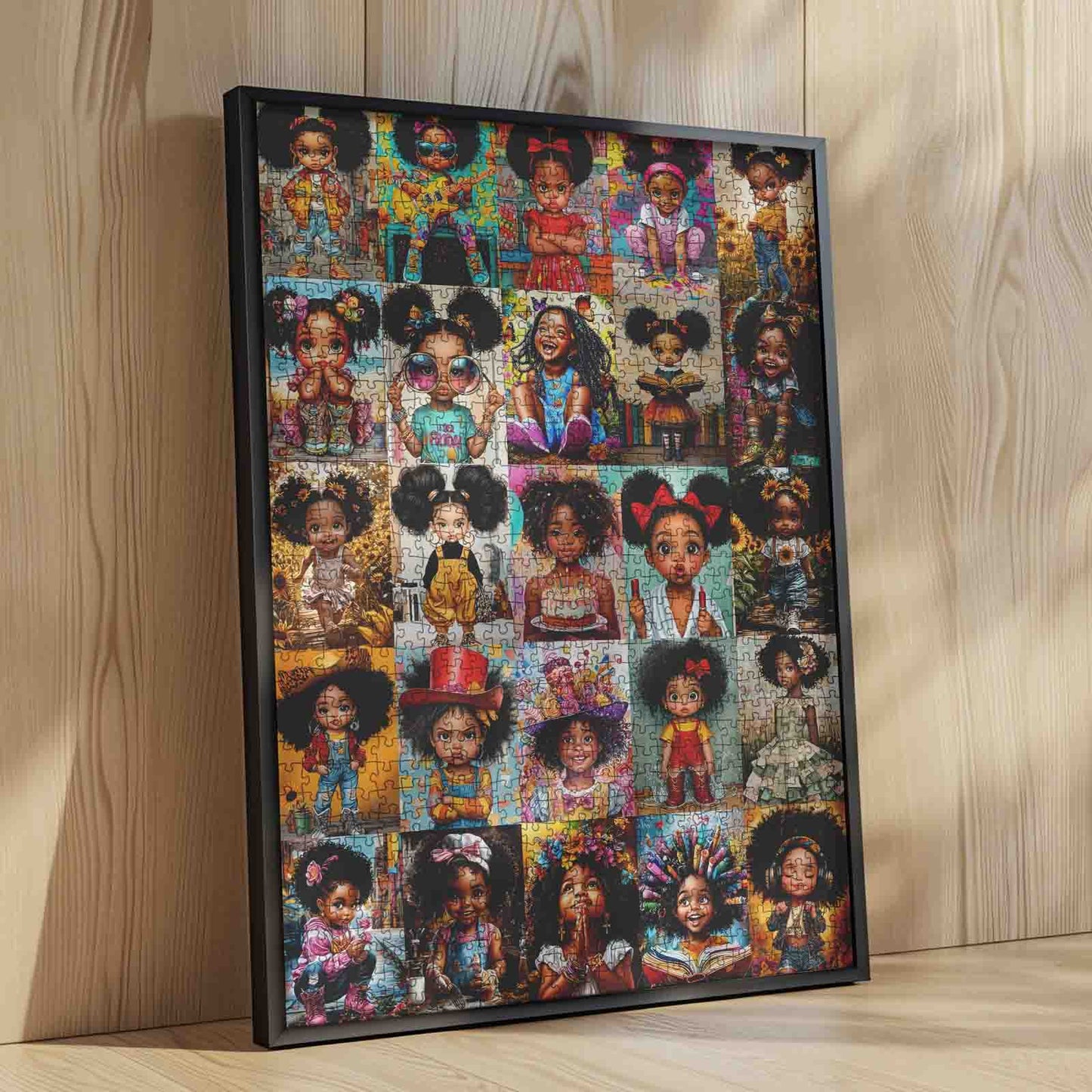 Cute Black Girl Moments Collage Jigsaw Puzzle