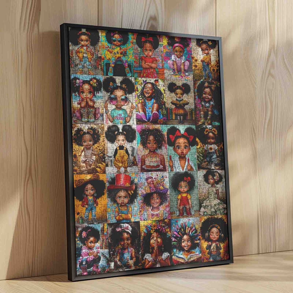 Cute Black Girl Moments Collage Jigsaw Puzzle