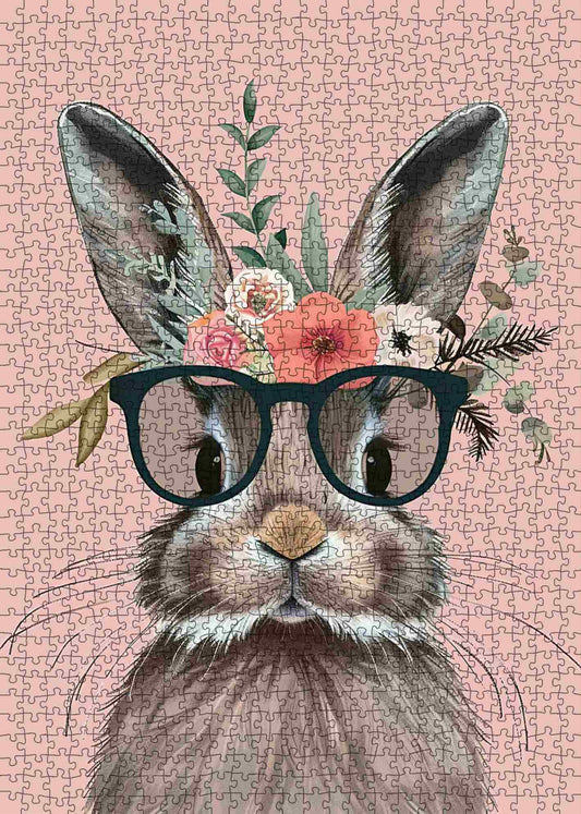 Cute Bunny with Sunglasses Jigsaw Puzzle