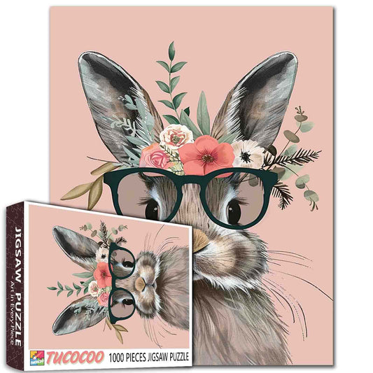 Cute Bunny with Sunglasses Jigsaw Puzzle