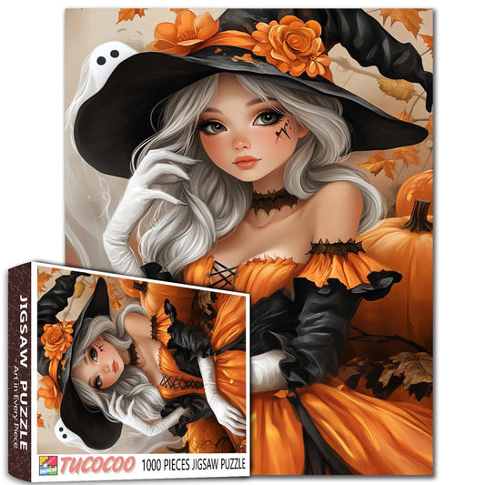 Cute Halloween Witch Jigsaw Puzzle