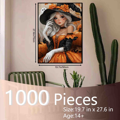 Cute Halloween Witch Jigsaw Puzzle