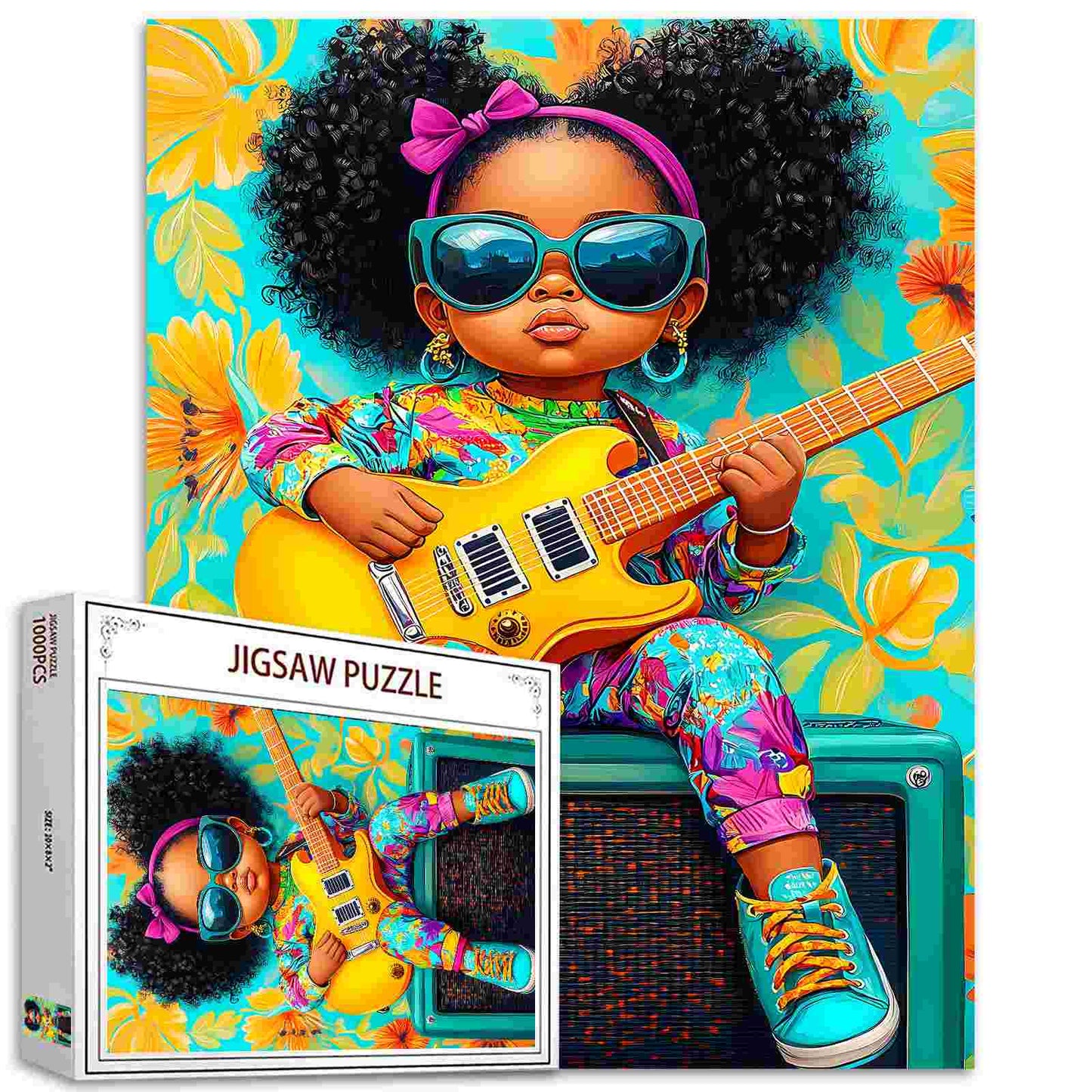 Groovy Girl Guitar Jigsaw Puzzle