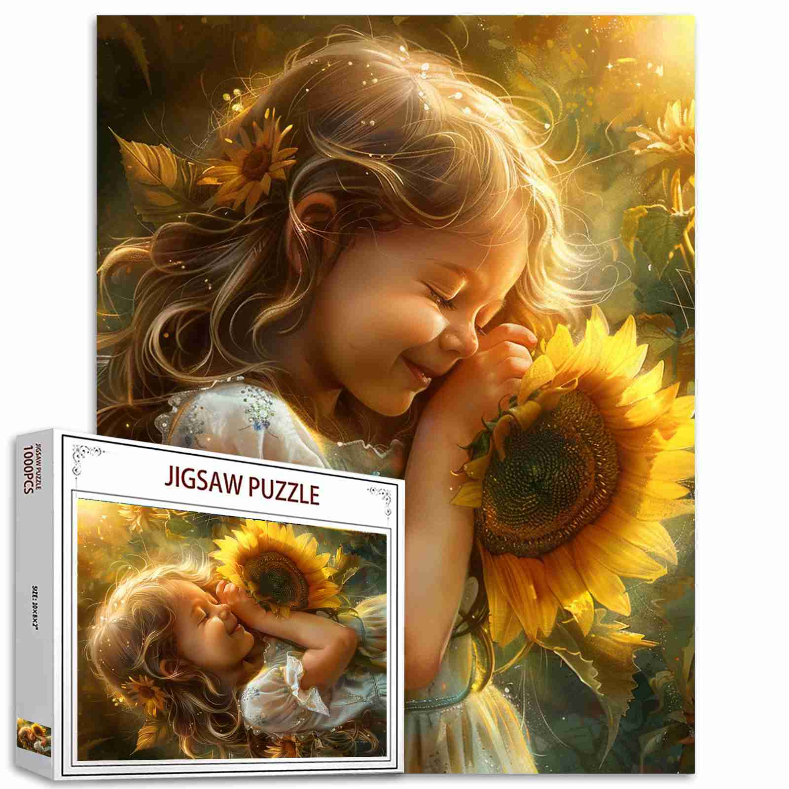 Sunflower Girl Jigsaw Puzzle