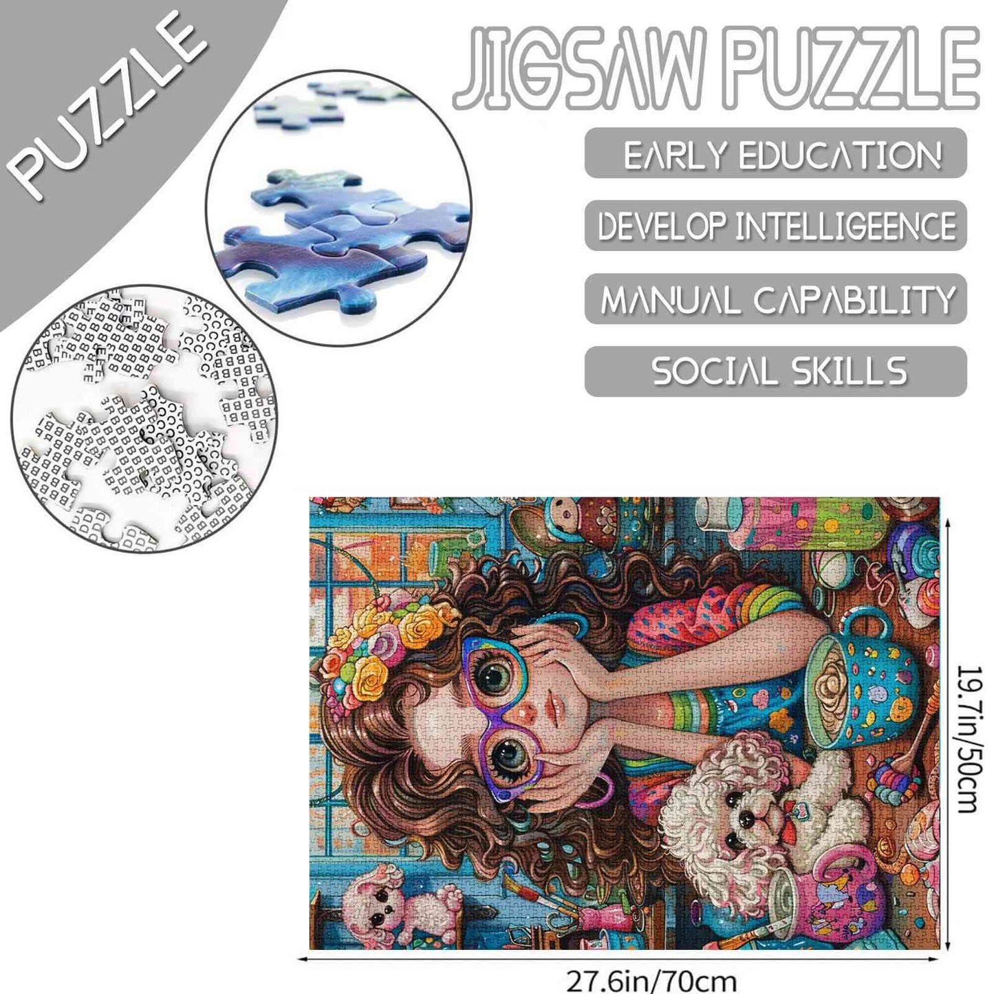 Colorful Crafting Time Jigsaw Puzzles