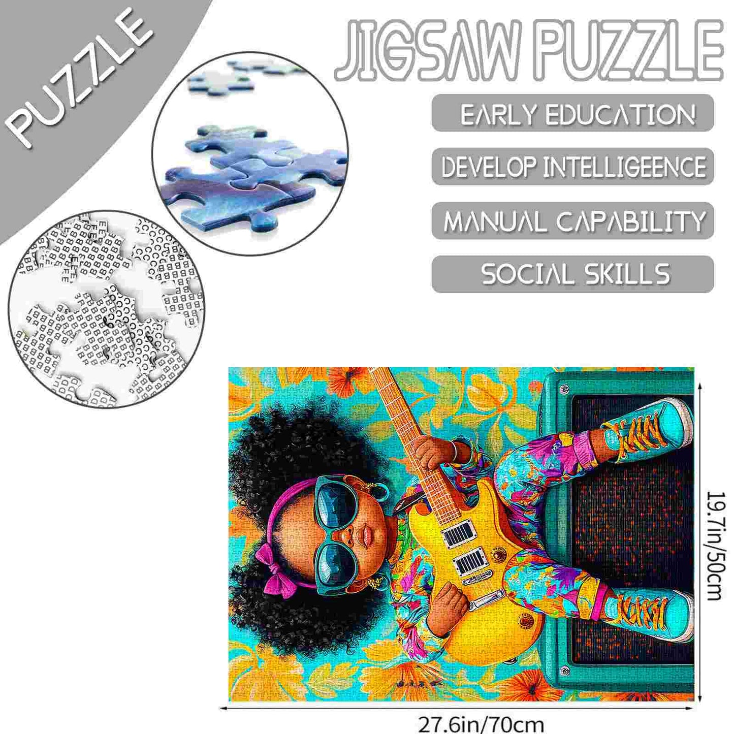 Groovy Girl Guitar Jigsaw Puzzle