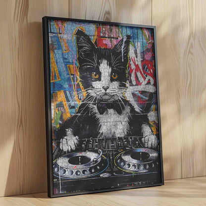 DJ Cat Graffiti Jigsaw Puzzle
