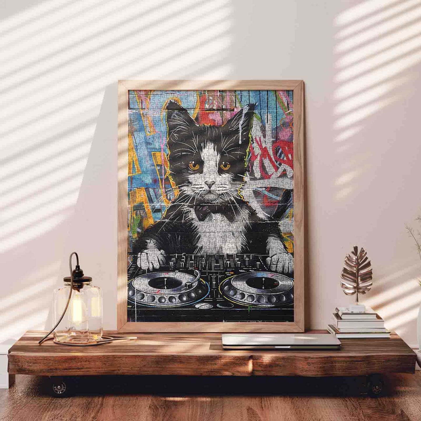 DJ Cat Graffiti Jigsaw Puzzle