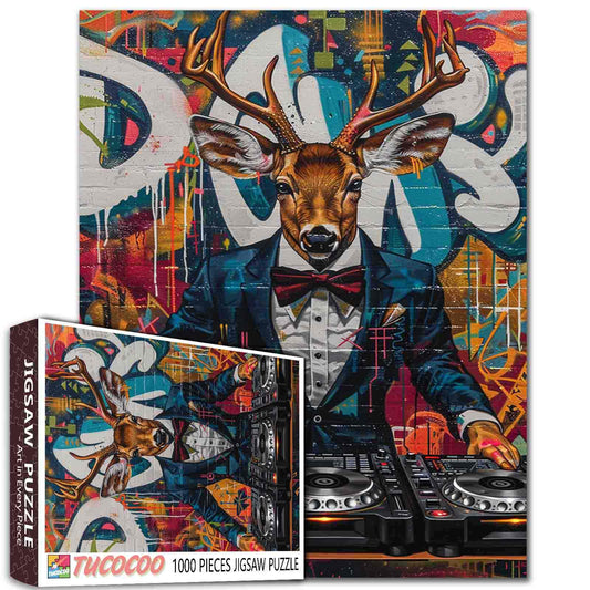 DJ Deer Graffiti Jigsaw Puzzle