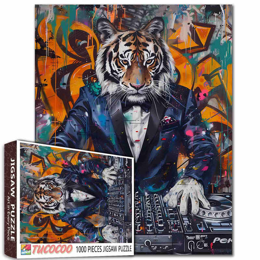 DJ Tiger Graffiti Jigsaw Puzzle