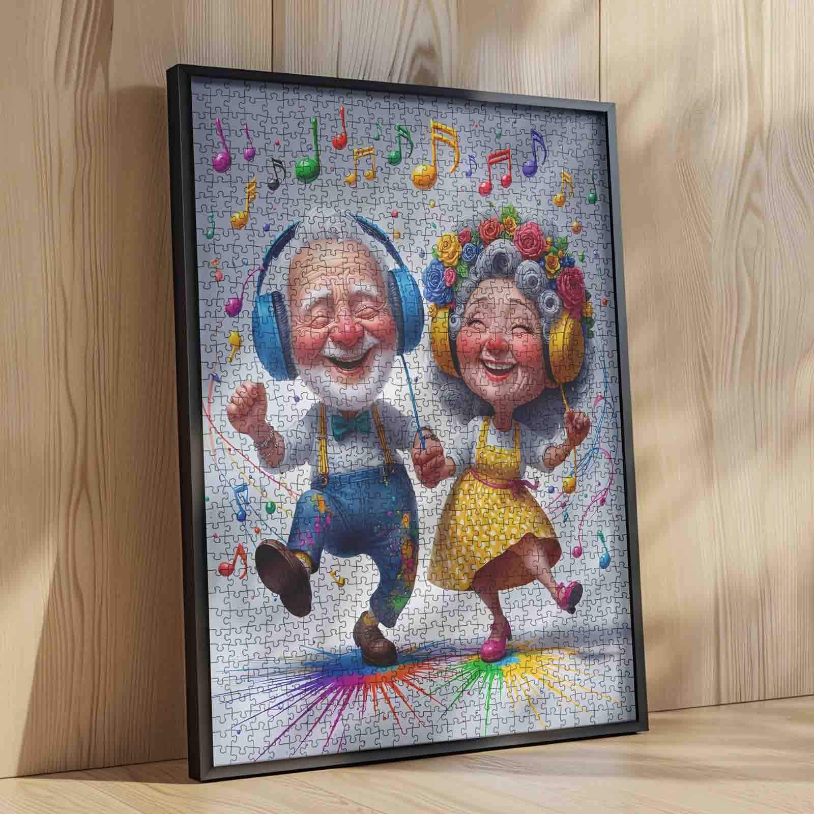 Dancing Elderly Couple Music Jigsaw Puzzle