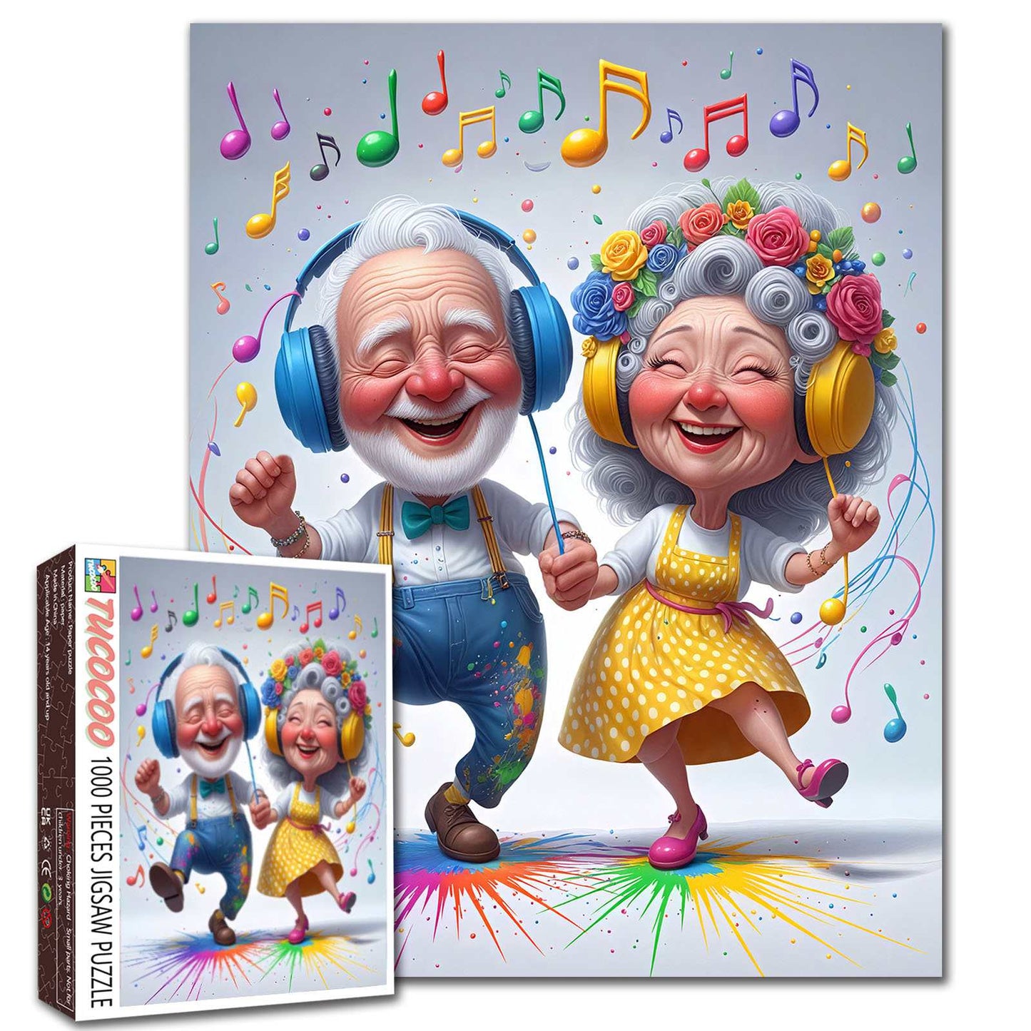 Dancing Elderly Couple Music Jigsaw Puzzle
